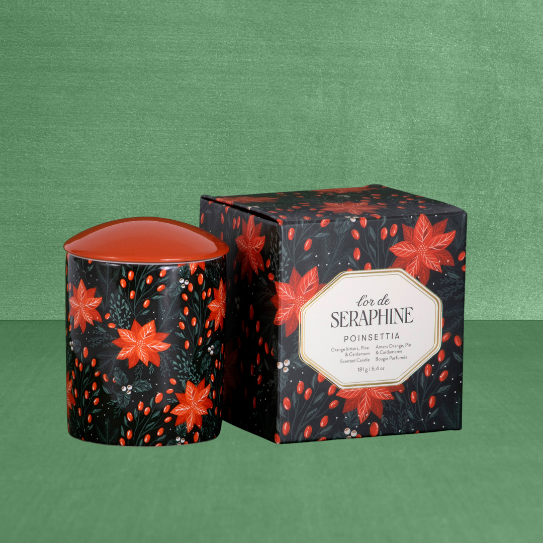 Poinsettia Candle