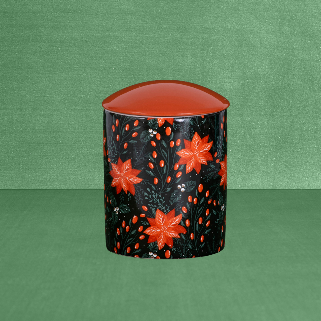 Poinsettia Candle